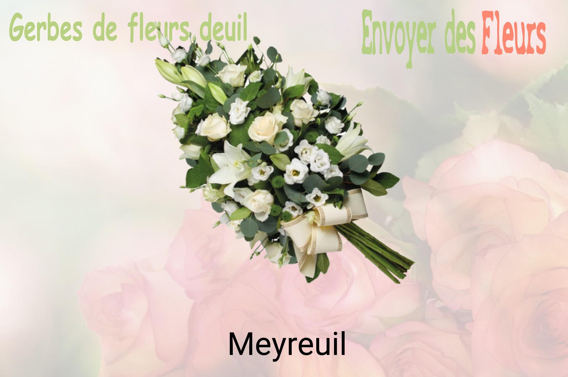 Gerbe de fleurs de deuil livrée à Meyreuil